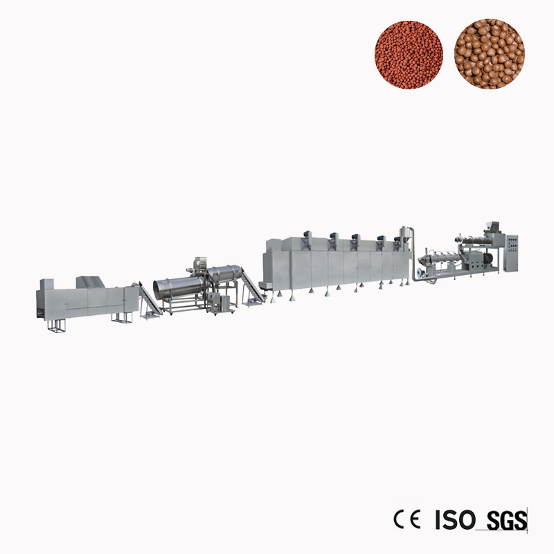 Dry floating fish feed for poultry extruder machine